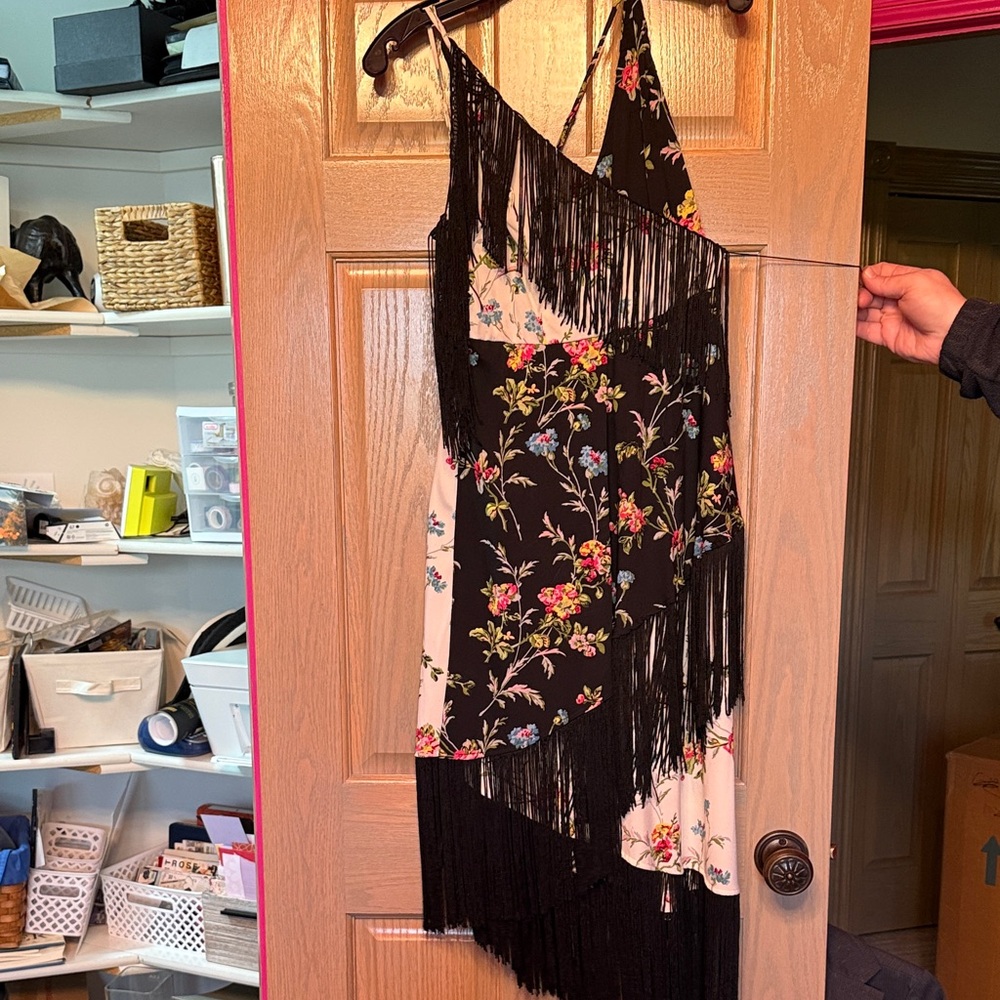 ASOS Floral Print Dress with Pink and Green Accents size 6